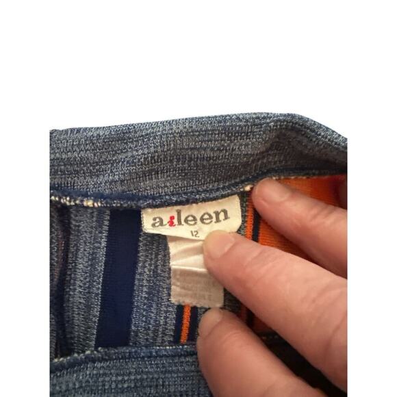 Vintage 70’s Aileen Women Chevron Elastic Waist Pull On Mini Skirt Size S Multi - Picture 5 of 5